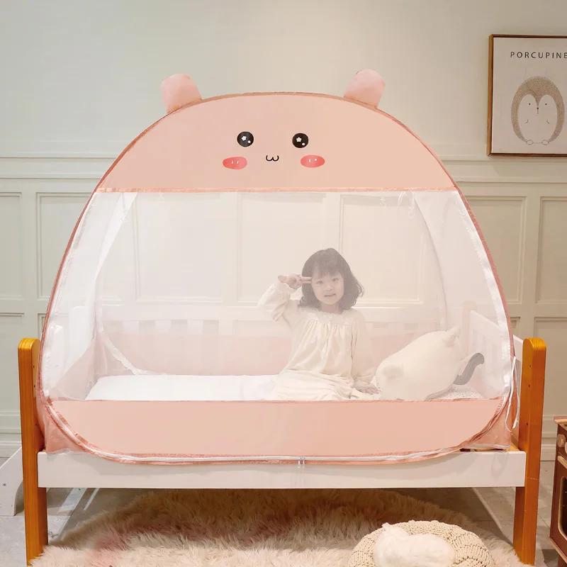 Children's Mosquito Net Bed Dome Free Installation Double Bed Full Bottom Anti-fall Mosquito Net Outdoors Travel Portable Tent