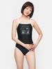 BARREL Плавный купальник-слип с V-образным вырезом Happy Snoopy Черный (B6Swsws048Blk)