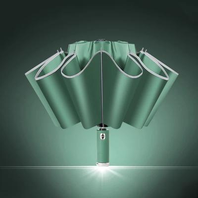 Автоматический зонт LED12 Guduo, автоматический реверсивный зонт для мужчин и женщин, складной зонт для дождя и душа