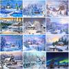 Winter Snow 5D Diamond Painting Scenery DIY Rhinestone Full Round Drill Landscape Diamond Embroidery Cross Stitch Home Decor