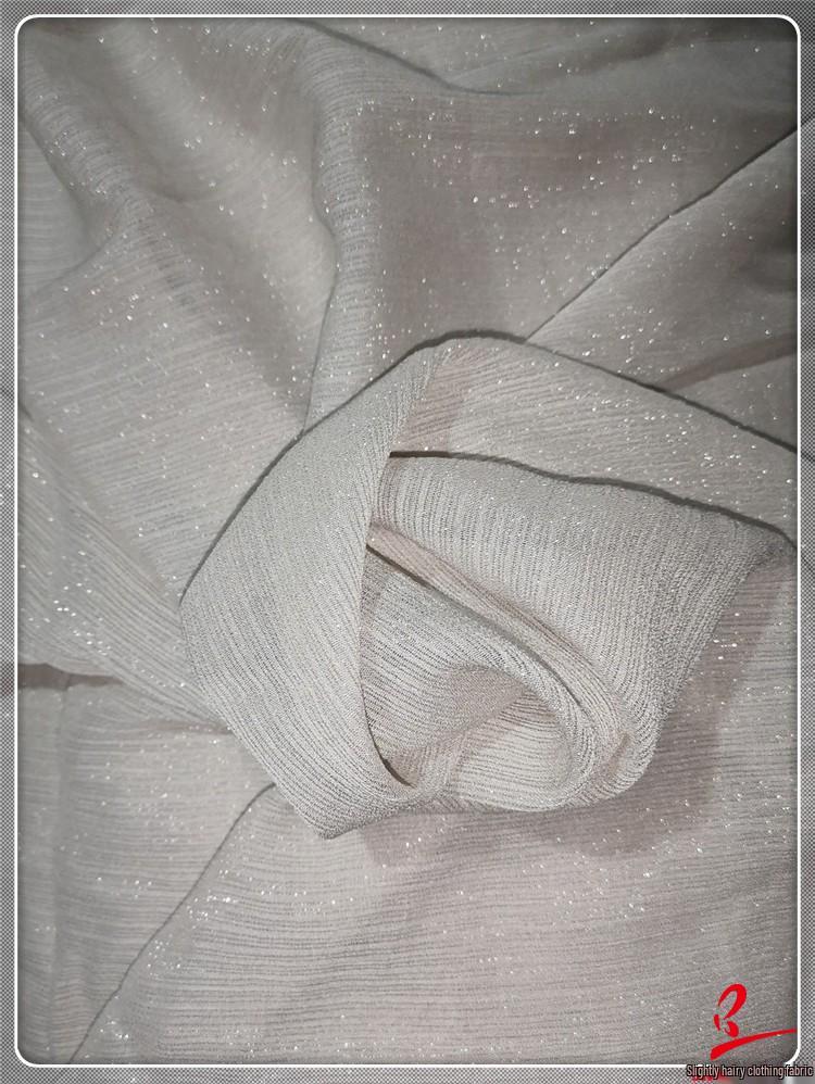 Super Sheer Silver Sequin Silk Gingham Chiffon Brocade Fabric for Dance Costumes