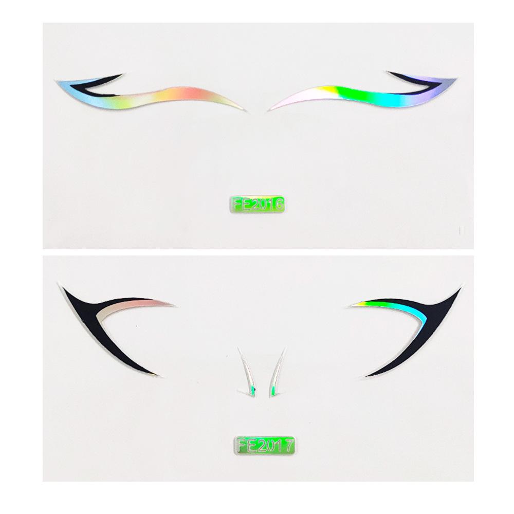 Временная наклейка для лица, наклейка для татуировки, сценическое искусство, наклейка для красоты, сделай сам, имитация лазерного лазера, наклейка для лица, наклейка