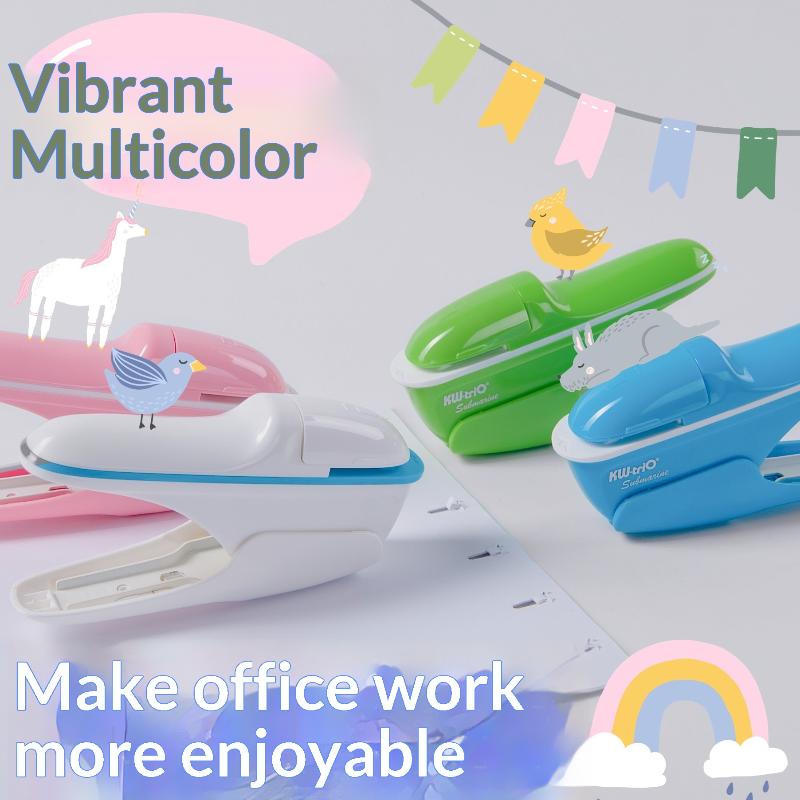 Настольный степлер без скрепок для фиксации до 8 листов для дома, школы, офиса, настольный степлер для билетной бумаги и переплета документов