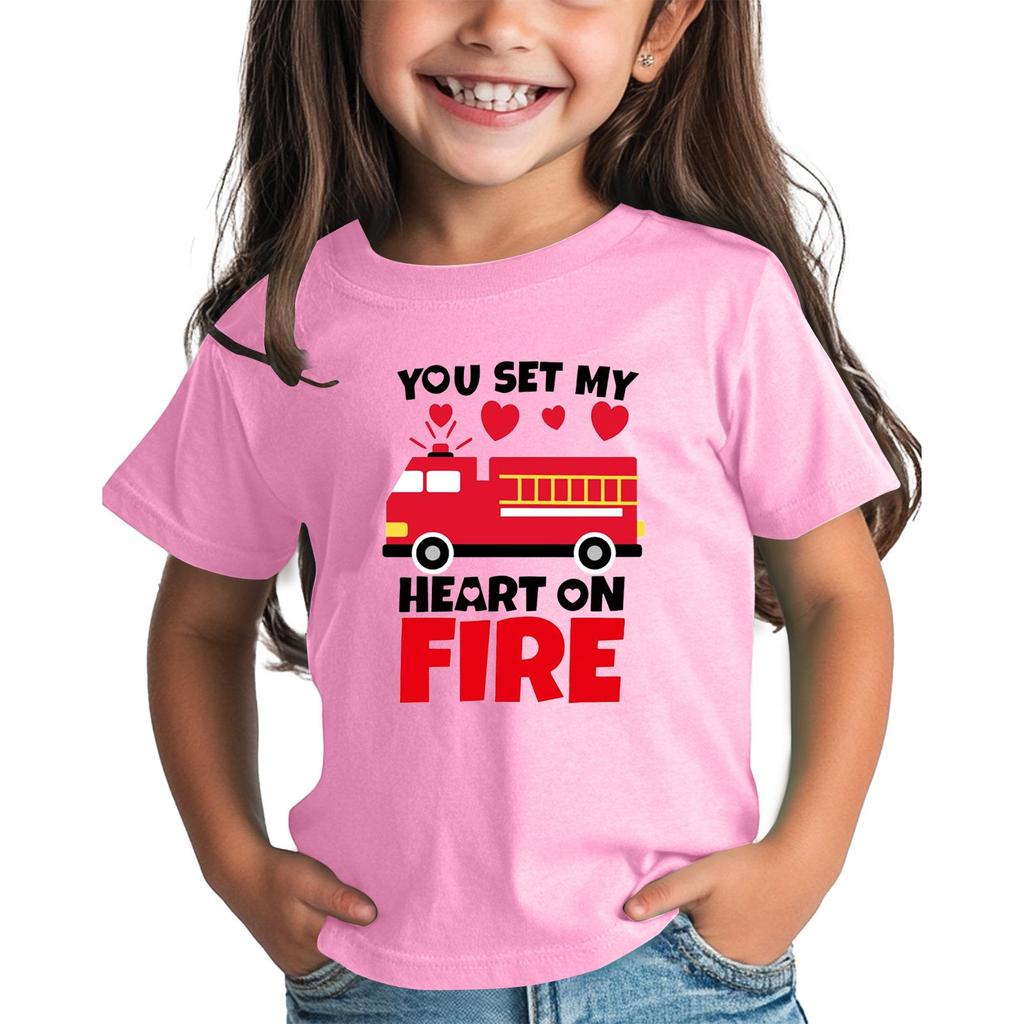 Рубашка на День святого Валентина для малышей, девочек и мальчиков, милые футболки с сердечками, детские футболки на День святого Валентина