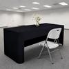 Solid Color Spandex Stretch Tablecloth Rectangular Dustproof Table Cover Washable Elastic Exhibition Table Decor Banquet
