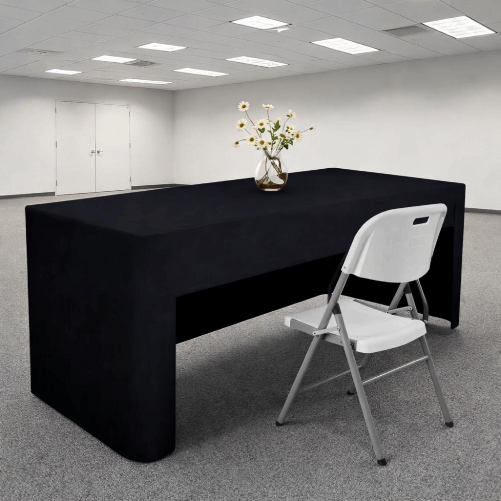 Solid Color Spandex Stretch Tablecloth Rectangular Dustproof Table Cover Washable Elastic Exhibition Table Decor Banquet