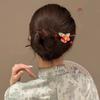 Elegant Bamboo Hairpin Handmade Flower Hair Stick For Women Girls Vintage Chinese Style Hanfu Hair Accessories Floral Hair Clip