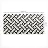 Modern Desk Mat for Remote Work, Geometric Weave, 120x60 cm