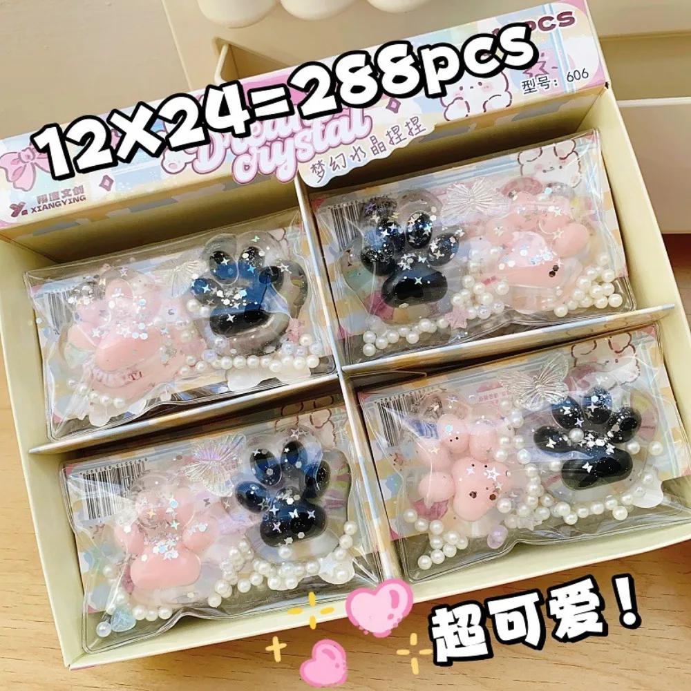 Сквuши Кошачья лапка Щипок Непоседа Игрушка Медленный отскок Игрушки для снятия стресса Прозрачный Кубик Блестящая Игрушка для сжимания Подарок для детей