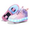 TUINANLE High Quality Skate Shoes for Kids LED Light Luminous Sneakers Children Two Wheels Shoes for Boys Girls with USB Charging