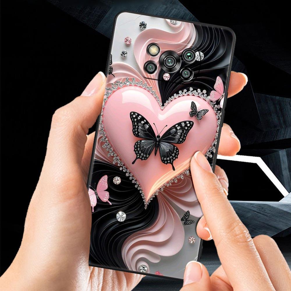 Colored Love Heart Printed Phone Case for Xiaomi Poco F7 F6 F5 F4 F3 X6 X5 X4 X3 NFC F7 Ultra M4 C51 C55 GT 5G Soft TPU Cover