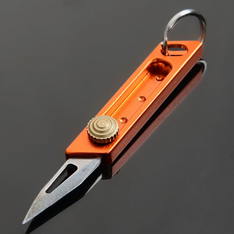 New Titanium Alloy Mini Knife Small Sharp Self-defense Knife Pendant Keychain Gadget Portable Express Unpacking Artifact