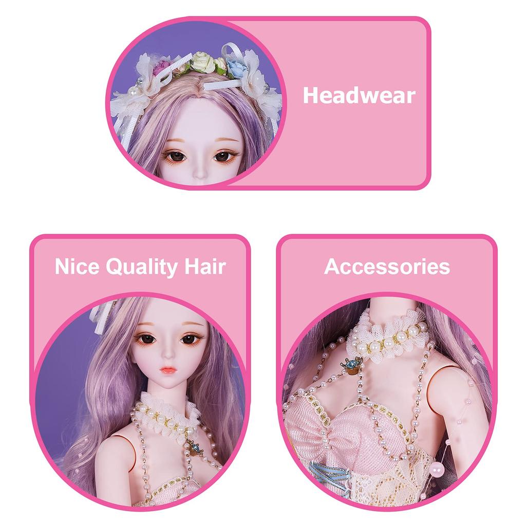 ICY Fortune Days Original Design Articulated BJD Full Approximately 60cm 26 Mechanical Doll, 1/3 Doll, Set, Tall, Joints, 6+ (Klaire)