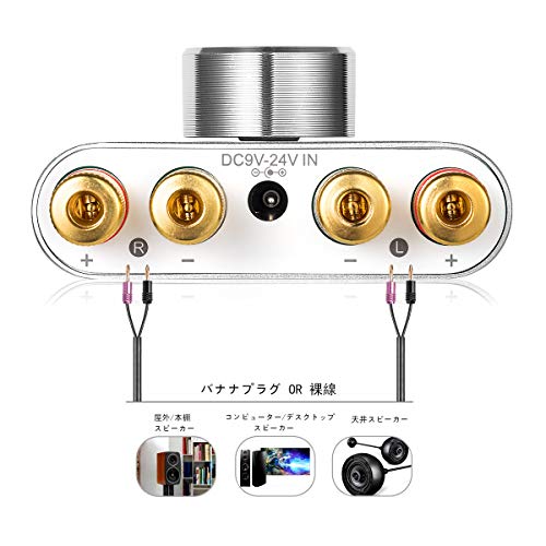 Усилитель мощности Nobsound NS-01G Pro, Bluetooth 5.0, 100 Вт, Усилитель, Динамик, HiFi Аудио, с блоком питания (Серебряный)