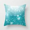 Wish Home Christmas Snowflake Digital Printing Peach Skin Car Pillow Cushion Pillow Case