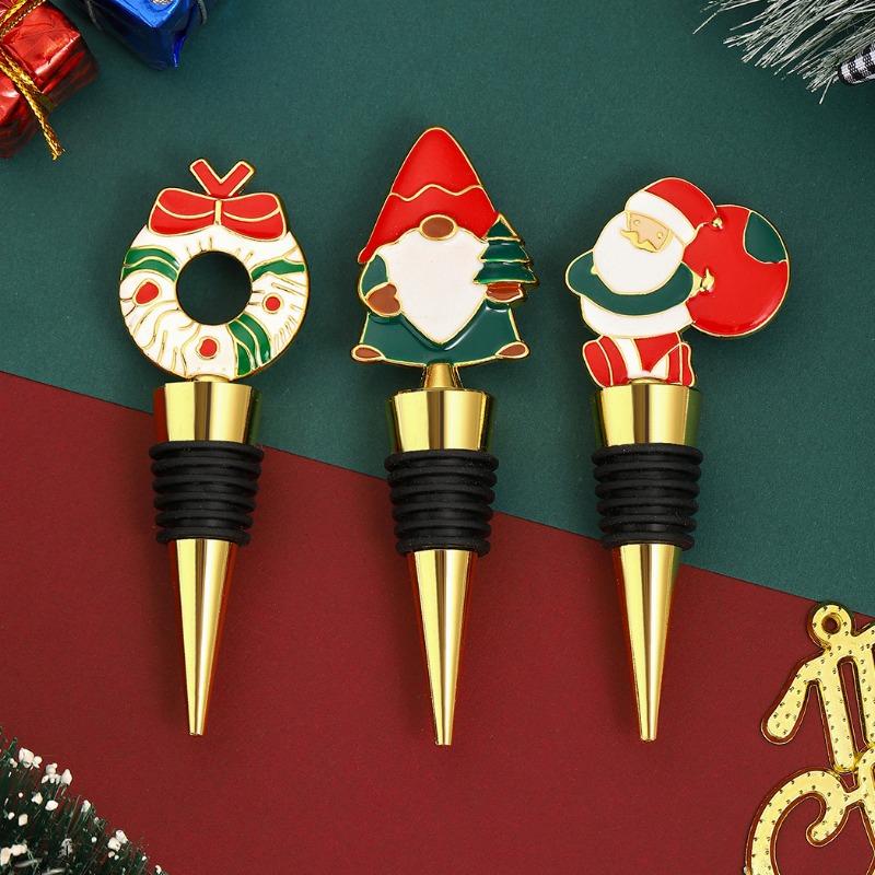 Christmas Fairy Wreath Old Man Red Wine Stopper Food-grade Wine Preservation Sealed Stopper Christmas Wine Bottle Stopper