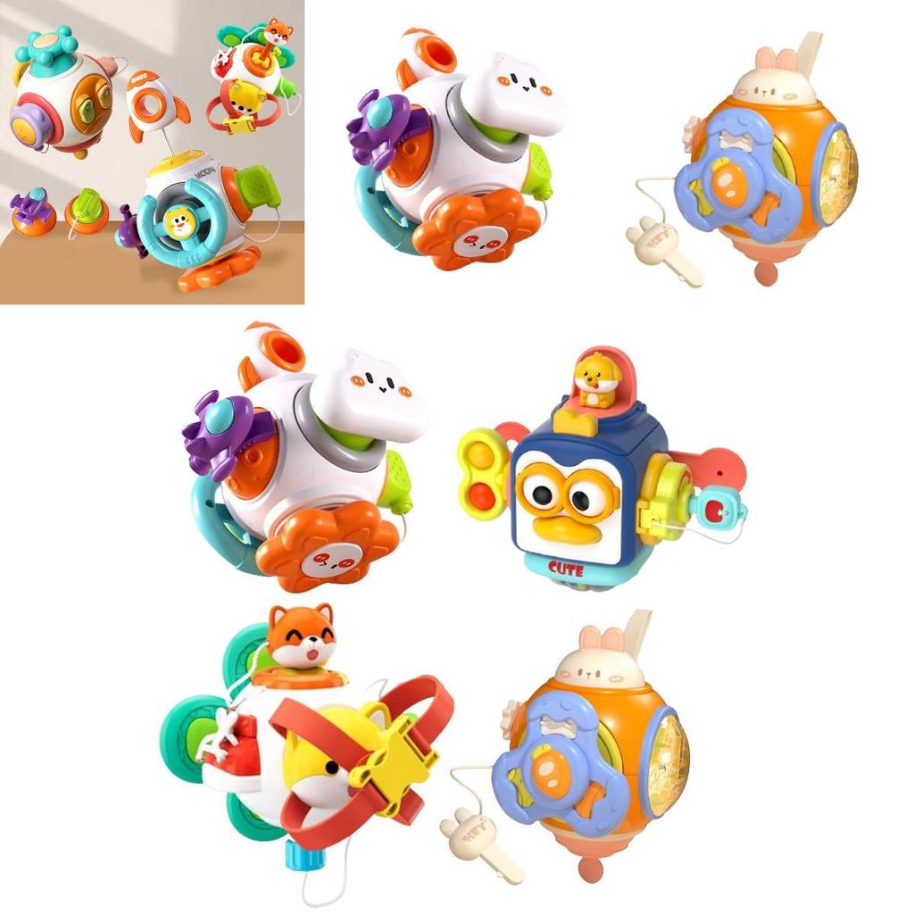Educational Baby Grasping Ball Sensory Toy Six-sided Busy Cube For Early Learning