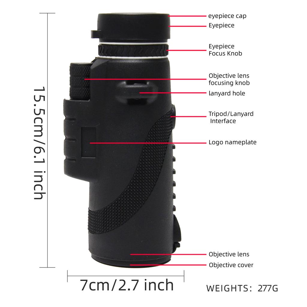 80X100 HD Мощный монокулярный телескоп Портативный бинокль Телескоп большой дальности Охота Кемпинг С путешествиями на открытом воздухе