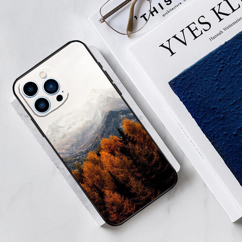 Чехол "Осенние листья" для iPhone 17 Air 15 14 13 12 11 16 Pro Max Mini 15 16 Plus 16e Funda Силиконовый чехол