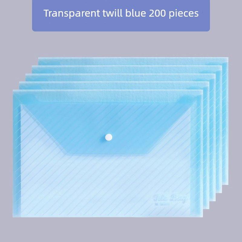 File Bag Large Capacity Plastic Folder Test Paper Storage Bag For Home Certificate Paper Induction Organizing Bag Thickened Diagonal Stripe Folder