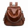 Fashionable Soft Leather Large-capacity Travel Backpack Single-shoulder Schoolbag
