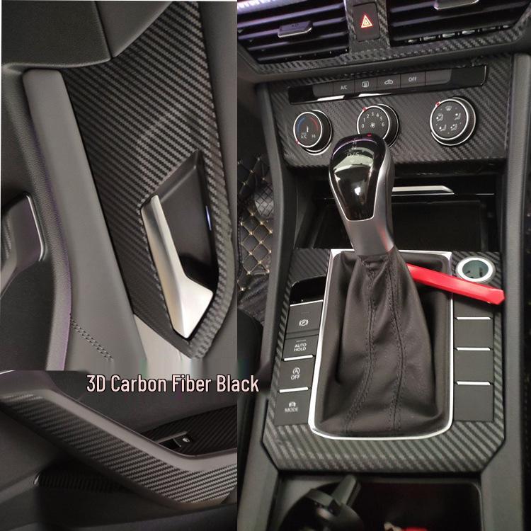 Sagitar Interior Carbon Fiber Center Console Stickers - Fits 19 Models