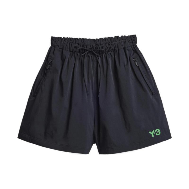 Y-3 SS22 Однотонные шорты с принтом логотипа Женские шорты Черные HG8543