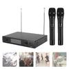 Портативный беспроводной микрофон UHF Handheld Dual для караоке, свадеб, публичных выступлений, вилка США
