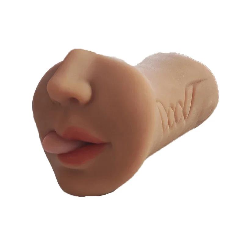 3 в 1 Мужские мастурбаторы для мужчин Вагина Анус Оральный секс Реальный глубокая глотка Мастурбация Самолет Кубок Минет Карманная киска Секс-игрушки