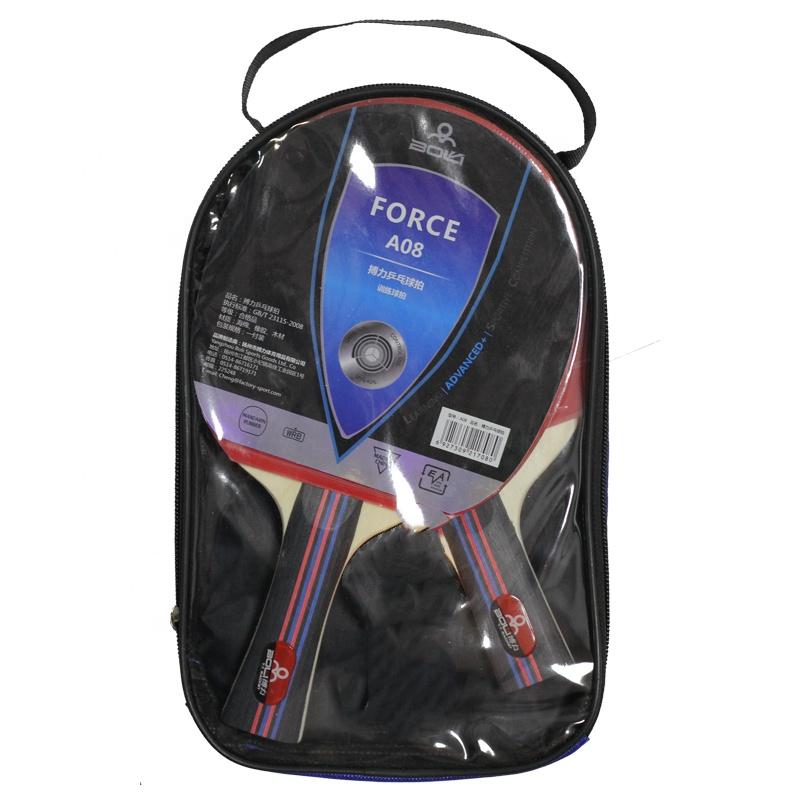 2шт резиновая ракетка для пинг-понга ракетка для настольного тенниса лопатка для настольного тенниса набор с футляром для переноски и 2 ракетки для настольного тенниса с короткой / длинной ручкой