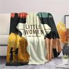 Little Women pattern Flannel Blanket, High quality Comfortable for All Seasons, Home Decor, Warmth and Comfort, Perfect for Gifts.