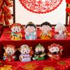 Cartoon God of Wealth Figurine Hand-painted Chinese Immortals Statue Resin Sculpture Home Office Desktop