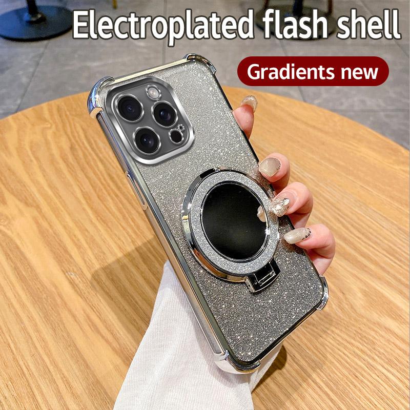 Противоударный чехол для телефона 6D с блестящим зеркальным кольцом для Google Pixel 7 8 9 10 Pro XL Google Pixel 9A 8A 7A 10 9 8 7 Pro 5G Мягкая накладка