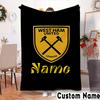 Custom Name Coat Arms hammer Throws Blanket Flannel Blankets for Couch Bed Gifts for Men Women Picnic blanket Christmas fan gifts