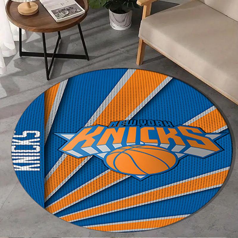 Knicks Logo Round Rug for Livingroom,Bedroom, Palyroom, Chair Rug, Area rug, Circle Carpet, Large Size Fan Christmas gift