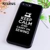 Krajews Eat Sleep Sew Repeat Phone Case Cover For IPhone 18 17 Air 16 15 14 plus 11 12 13 pro max coque Shell Fundas