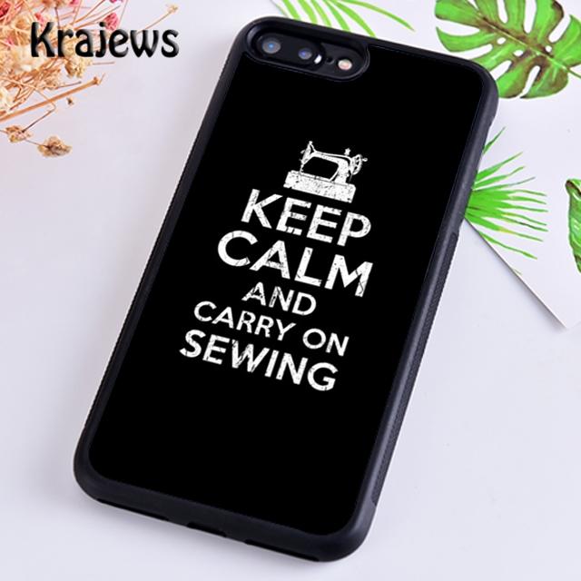 Krajews Eat Sleep Sew Repeat Phone Case Cover For IPhone 18 17 Air 16 15 14 plus 11 12 13 pro max coque Shell Fundas