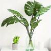 1PC Artificial Plant Tropical Palm Leaves Summer Monstera Simulation Leaf for Hawaiian Theme Party Decor Home Garden Fake Plant