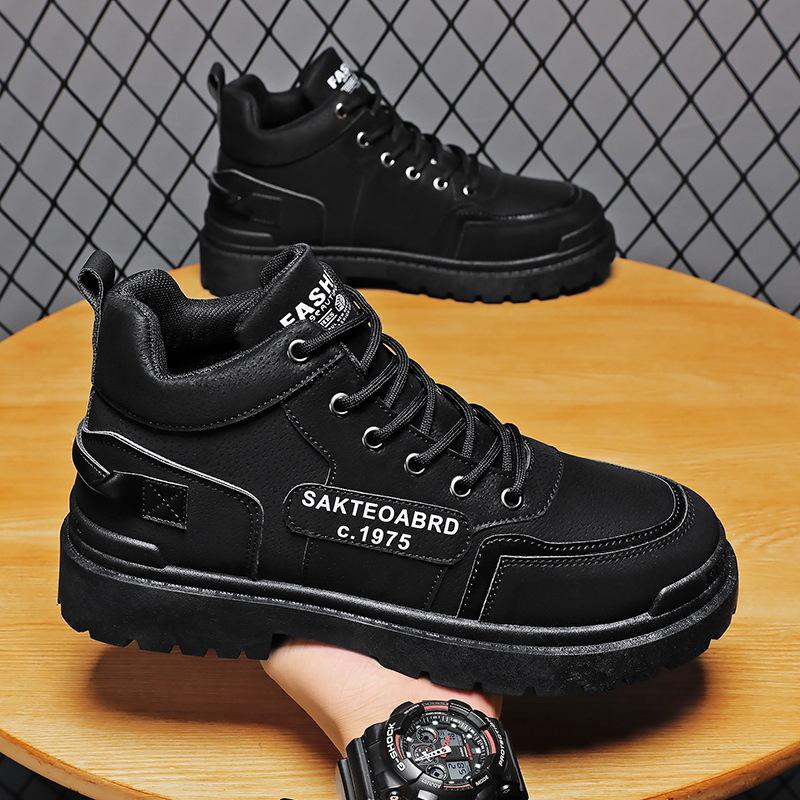 Men's Shoes Spring New British Style High-top Martin Boots Sports Outdoor Mountaineering Boots Versatile Shoes Men