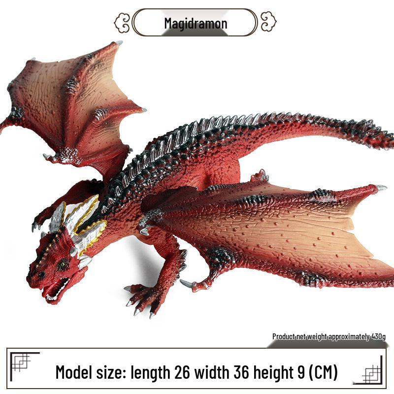 Dinosaur & Dragon Plastic Toy Set: Mythical Animal Figures for Kids