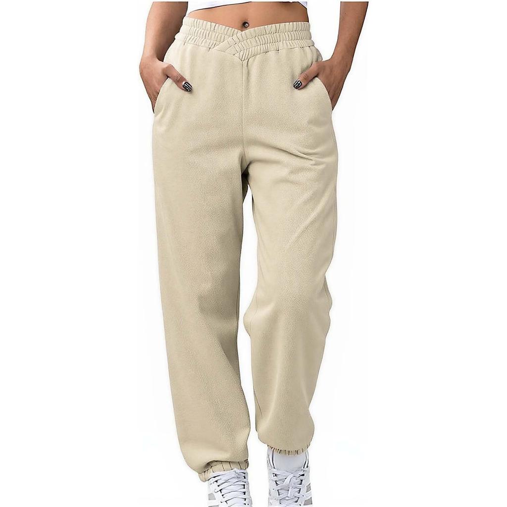 Sweatpants Women Pants With Pockets Fleece Lined Joggers Loose Jogger Pants
