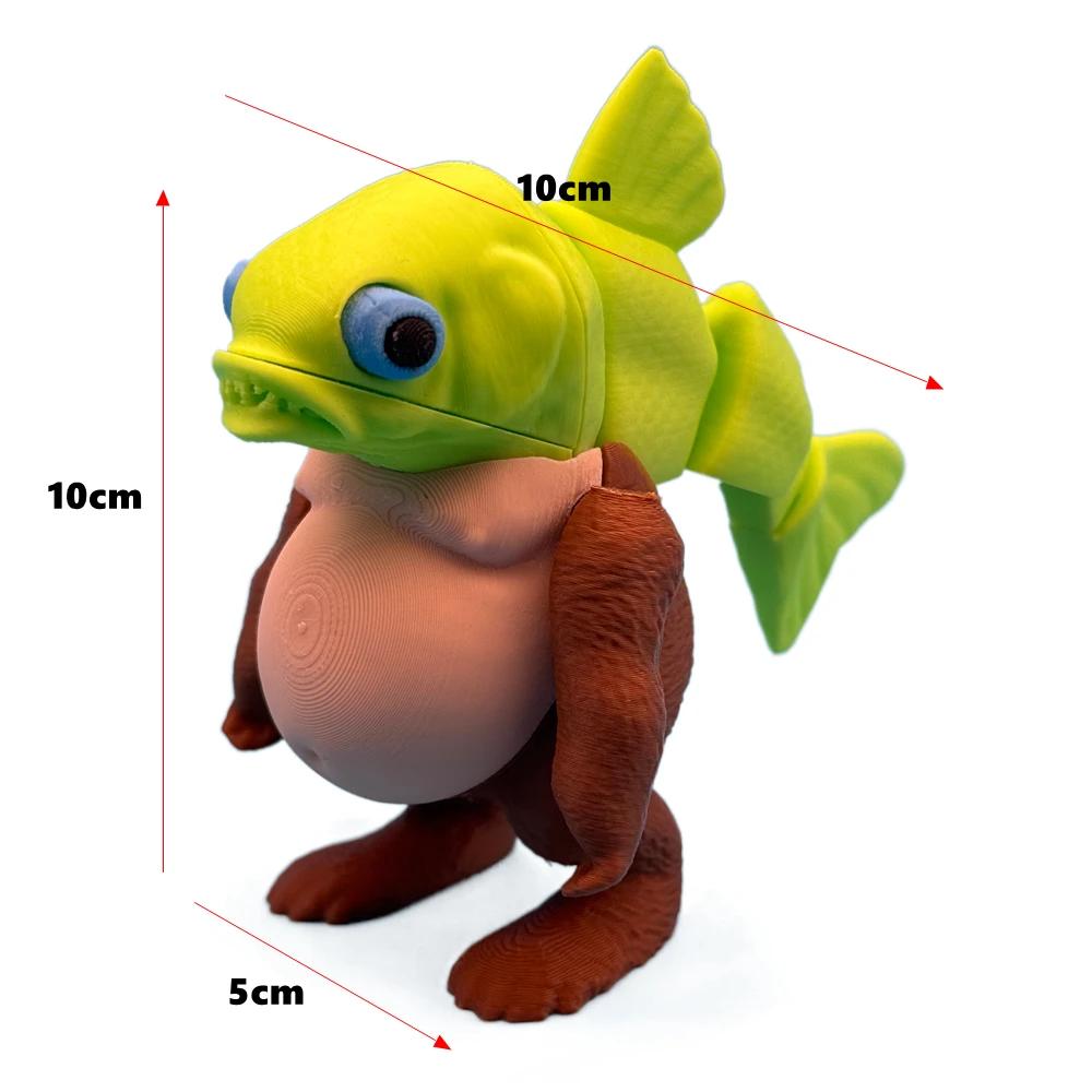 Новинка Шарнирная фигурка Тунтунгтунг Сахур 3D-печать Деревянный человечек Фигурка Настольная Рука Подвижная Экшн-фигурка Коллекционная