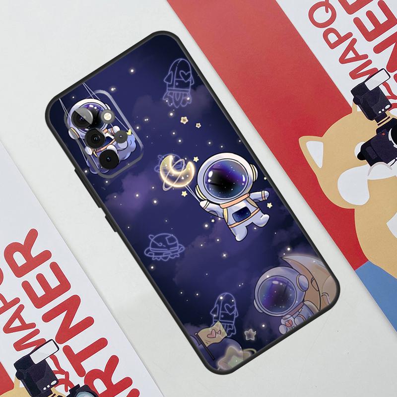 Cute galaxy Astronaut Case For Samsung Galaxy A34 A54 A14 A56 A36 A16 A06 A13 A53 A12 A22 A32 A52 A35 A17 A15 A55