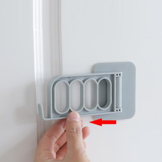 Home Wall Mount Self-adhesive Foldable Clothes Hanger Organizer Rack Hook Holder