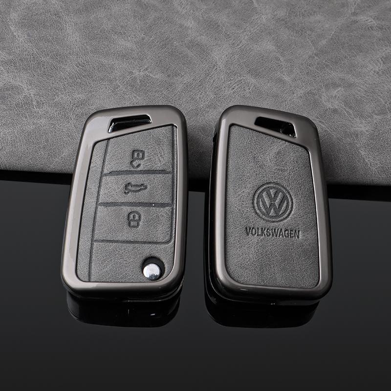 For VOLKSWAGEN VW 3 Buttons Zinc Alloy Car Key Case Cover Fob For VW Volkswagen Golf 7 MK7 Tiguan MK2 For SEAT Ateca Leon FR 2 I