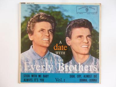 7-дюймовая пластинка EVERLY BROTHERS - Свидание с Everly Brothers WEP6107 Warner Bros. Re 1963 UK Поп Б/У