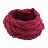 Winter Knitted Scarf Thickened Fleece Lined Warm Neck Warmer Cable Knit Pattern Soft Cozy for Cold Weather