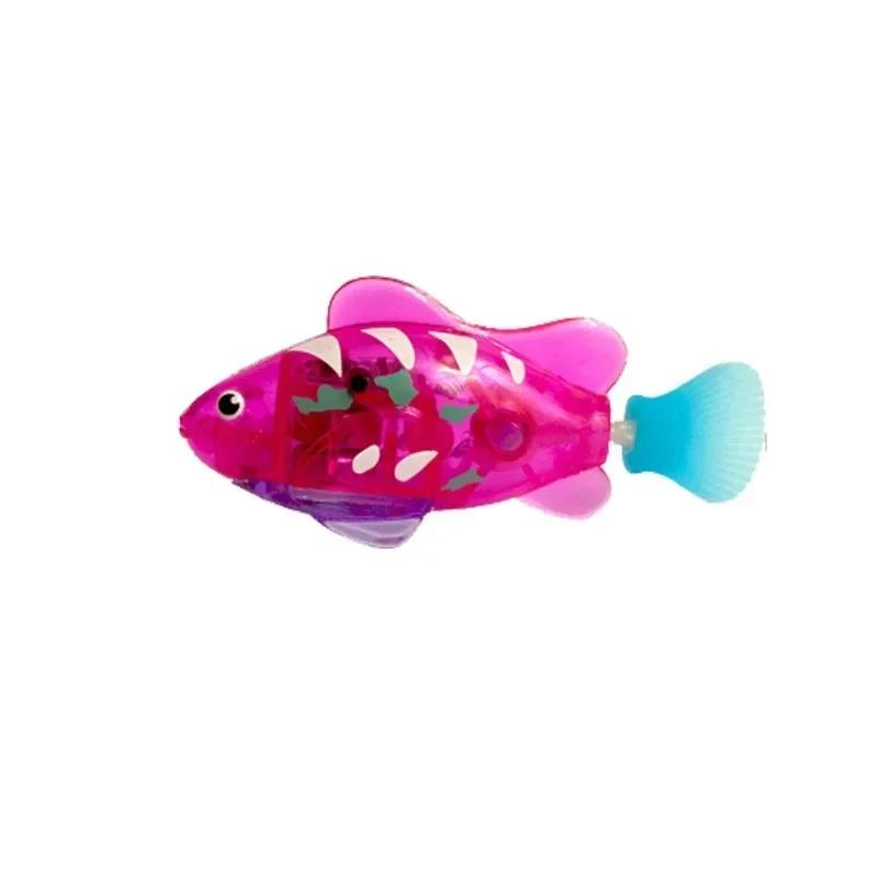 Cat Toy LED Sensing Interactive Swimming Robot Mermaid Toy Glowing Electric Fish Kitten Hunting Instinct Pet Supplies