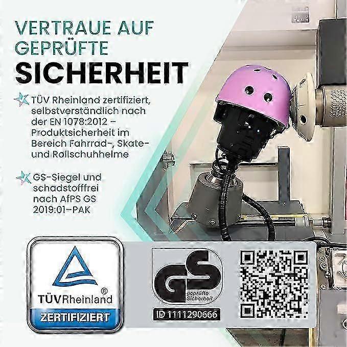 Kids Skateboard Helmet - TV Rheinland GS Certified - 3+ Years - Kids Girls Bike Helmet - German Brand Kids Helmet - Skateboard Helmet