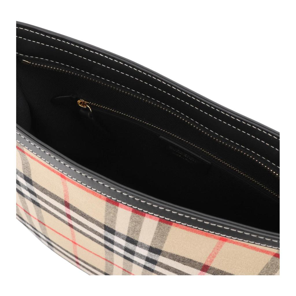 Burberry Classic Check Design Cotton Crossbody Shoulder Bag Women bags Brown 81114151
